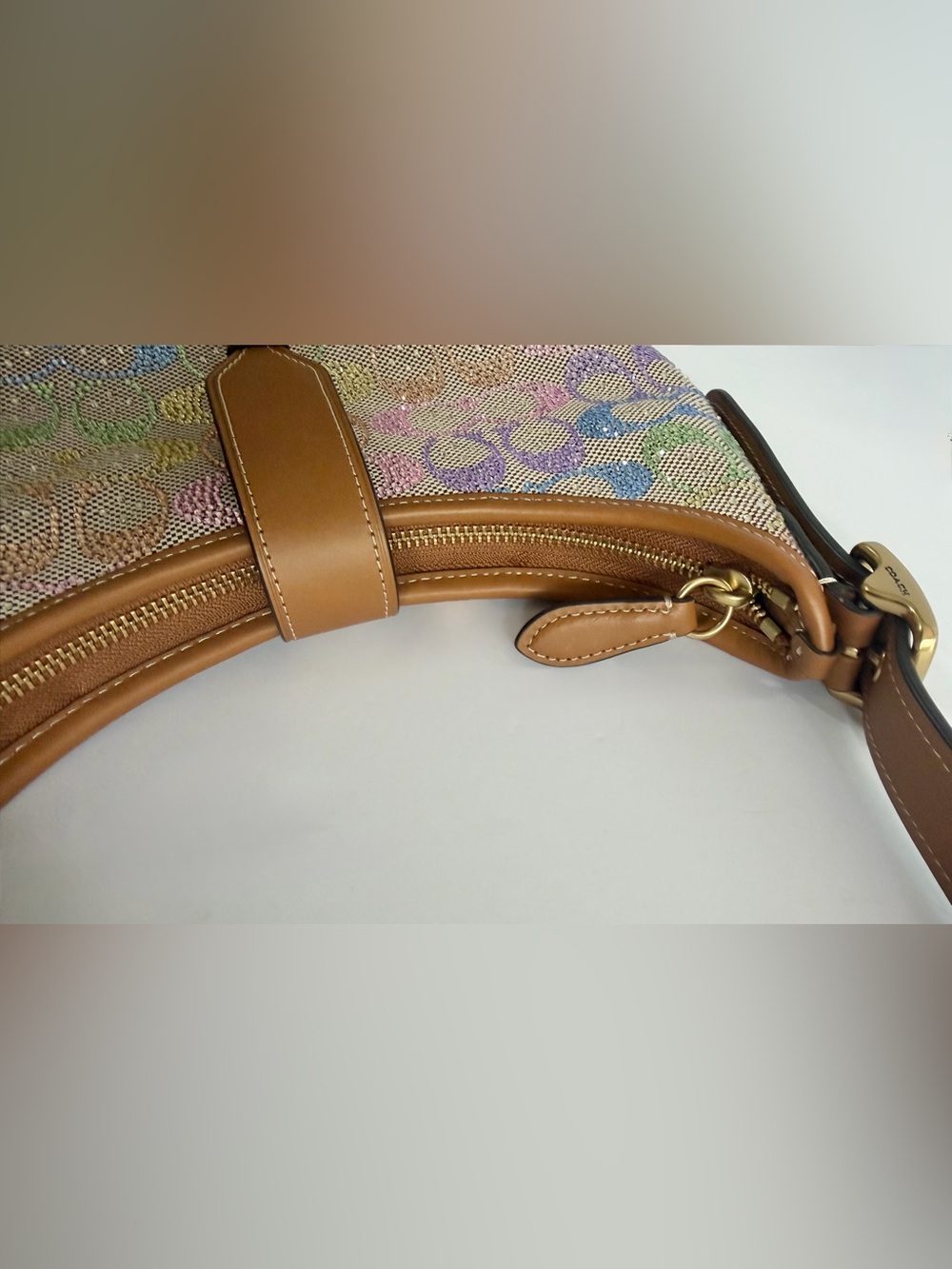 COACH Rainbow Candy Crystal Hamptons Hobo Bag - Picture 9 of 14